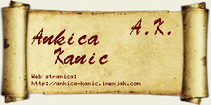 Ankica Kanić vizit kartica